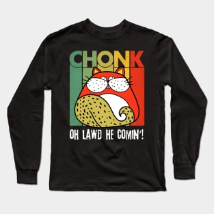 Chonk Scale Fat Cat Meme Long Sleeve T-Shirt